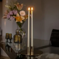 LED Antikljus Långa Metallic Guld