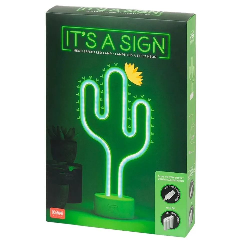 LED-Lampa Kaktus med Neon-effekt