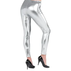 Leggings Silver Metallic