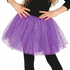 Lila Tyllkjol med Glitter för Barn