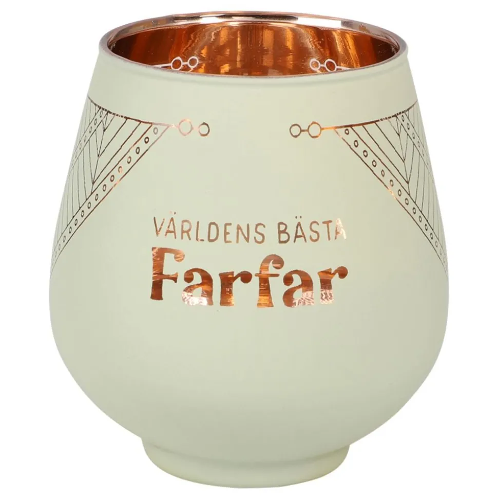 Ljuslykta Spegelglas med Text