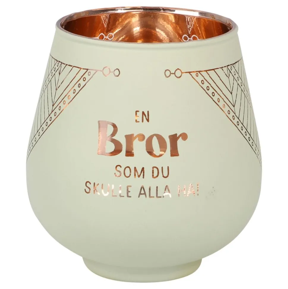 Ljuslykta Spegelglas med Text