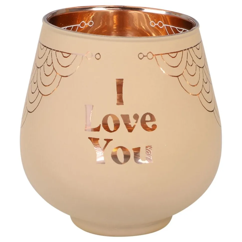 Ljuslykta Spegelglas med Text