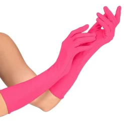 Långa Neonrosa Handskar