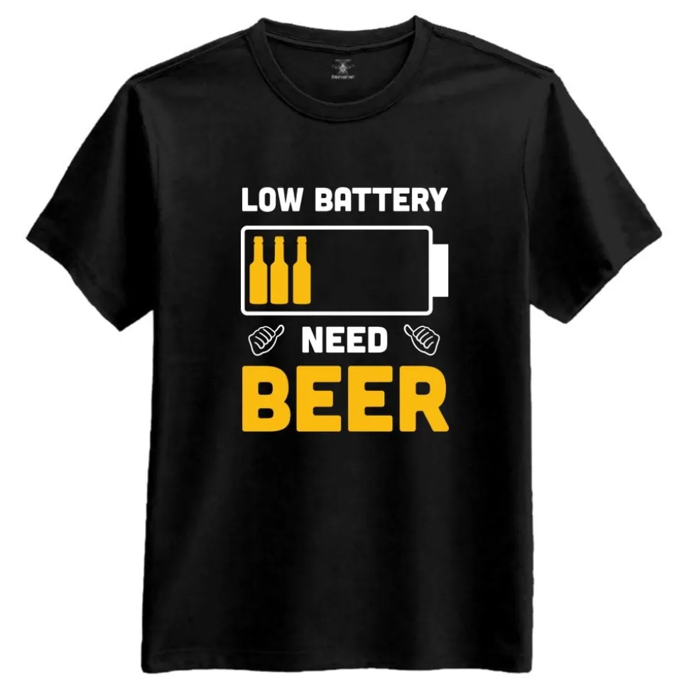Low Battery Need Beer T-shirt