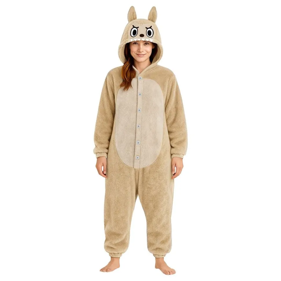 Lulu Monster Beige Onesie Dam Maskeraddräkt