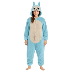 Lulu Monster Blå Onesie Dam Maskeraddräkt
