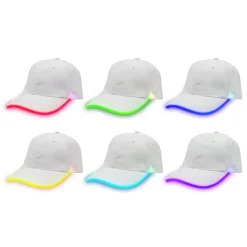 Lysande LED Keps Vit