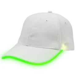 Lysande LED Keps Vit