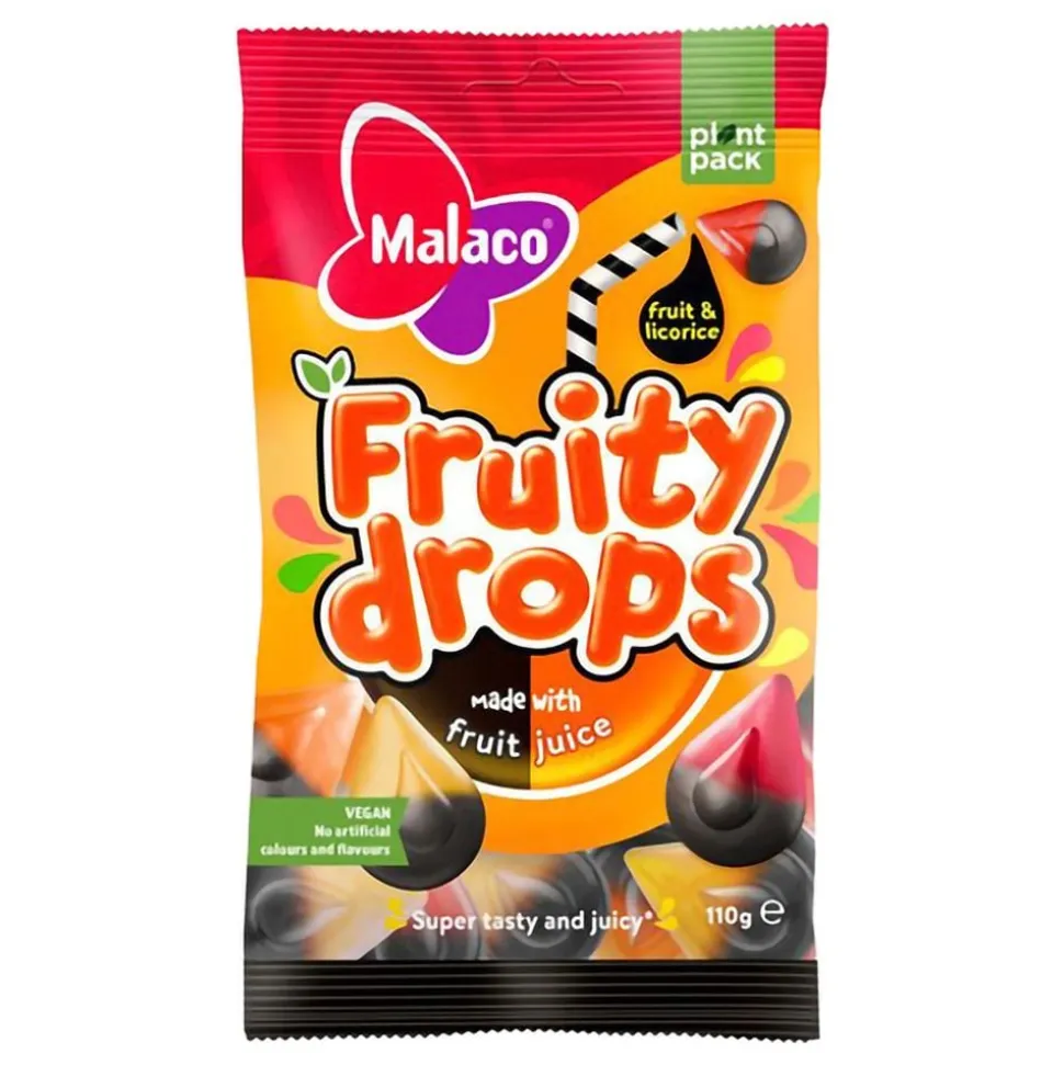Malaco Fruity Drops Fruit & Licorice
