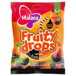 Malaco Fruity Drops Fruit & Licorice