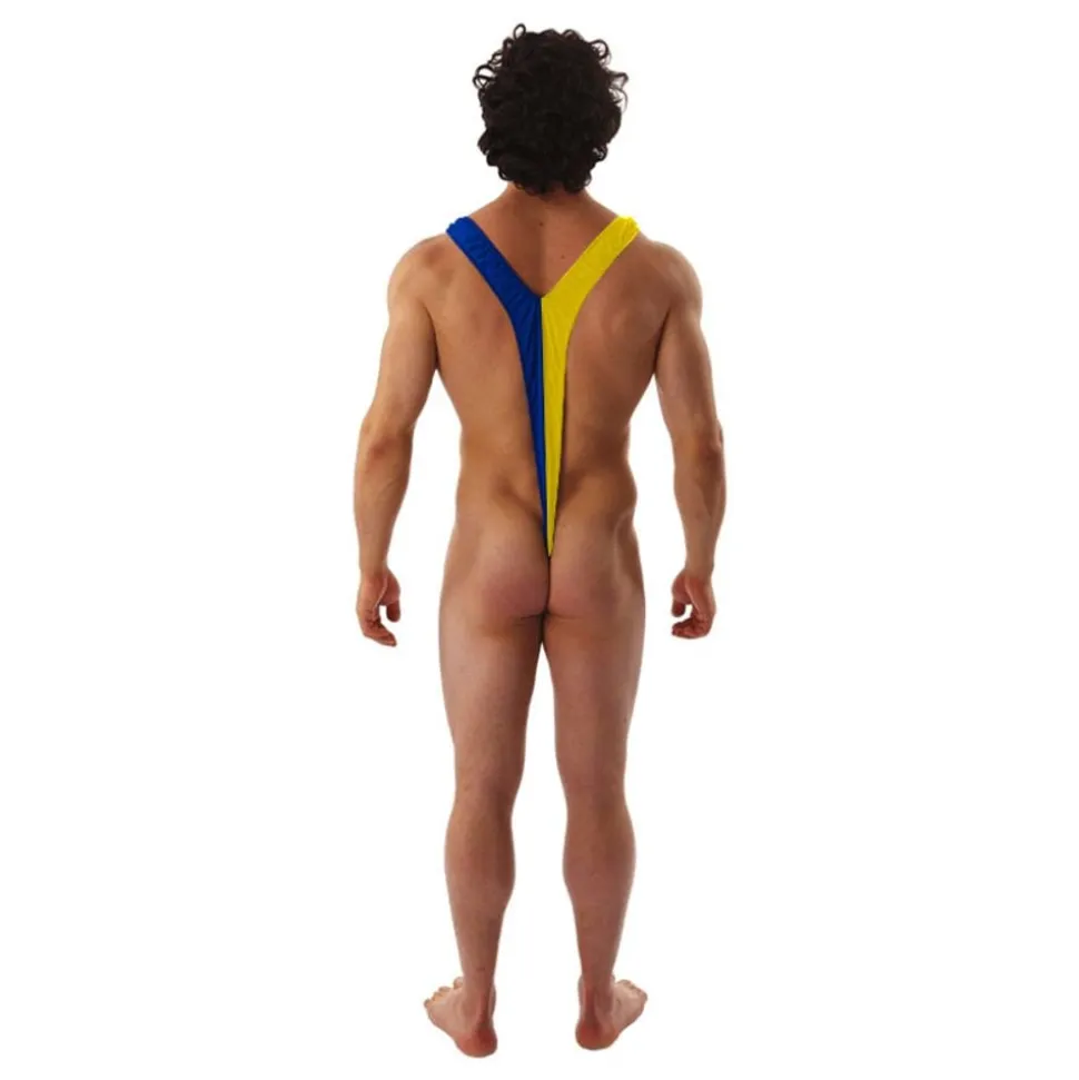 Mankini Blå/Gul
