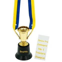 Minipokal Guld med Sverigeband