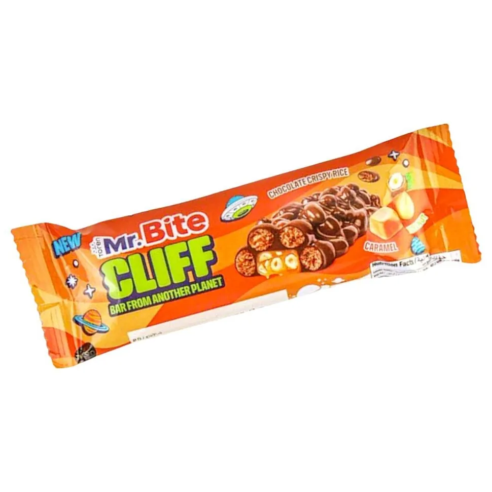 Mr. Bite Cliff Karamell/Hasselnöt Storpack