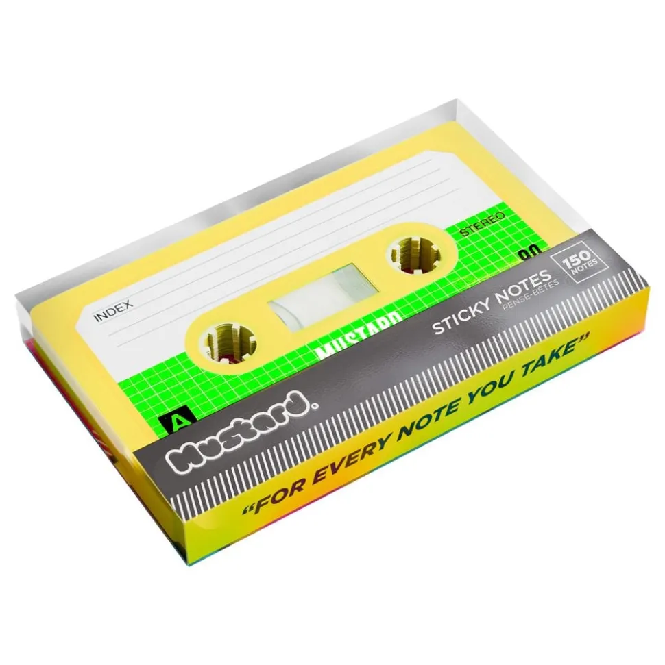 Mustard Cassette Sticky Notes