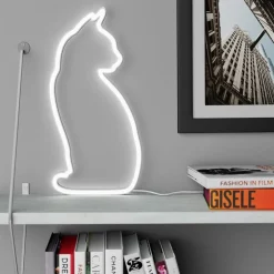 Mustard LED-lampa Katt Neon