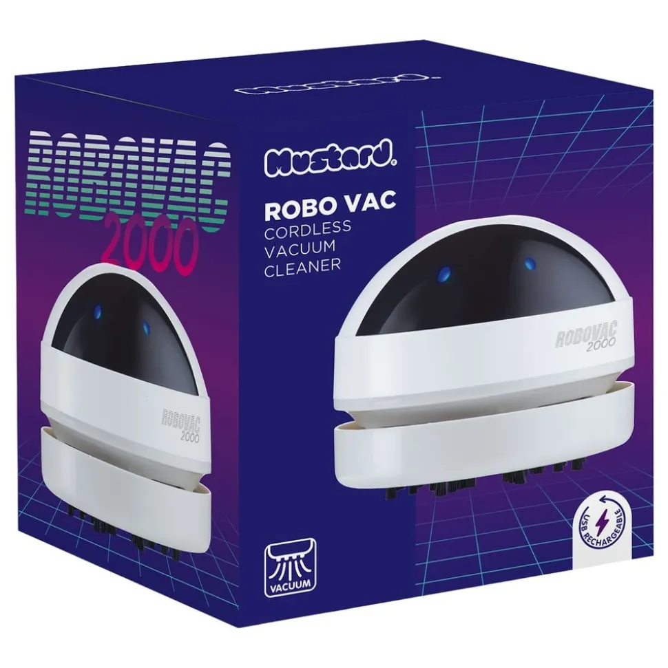 Mustard Robo Vac Sladdlös Minidammsugare