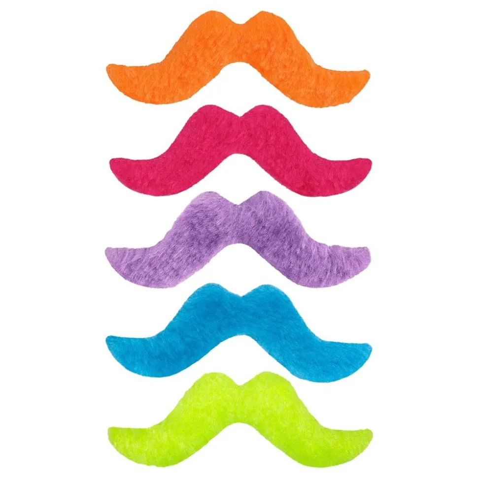 Mustascher Neonfärgade