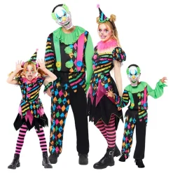 Neon Clown Barn Maskeraddräkt