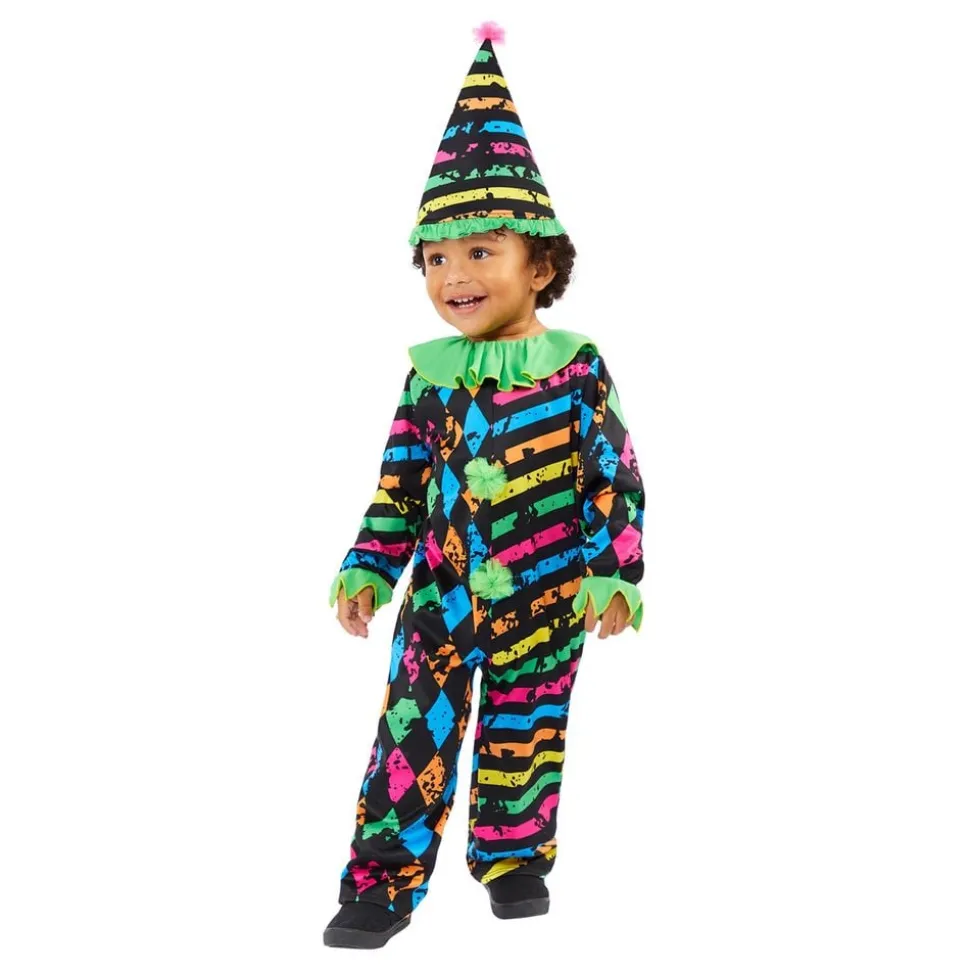 Neon Clown Bebis Maskeraddräkt