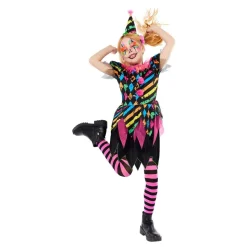 Neon Clown Klänning Barn Maskeraddräkt