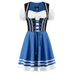 Oktoberfestklänning Dirndl Blå/Svart