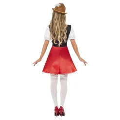 Oktoberfest Klänning Vit/Röd Maskeraddräkt