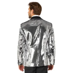 OppoSuits Paljettkavaj Briliant Silver