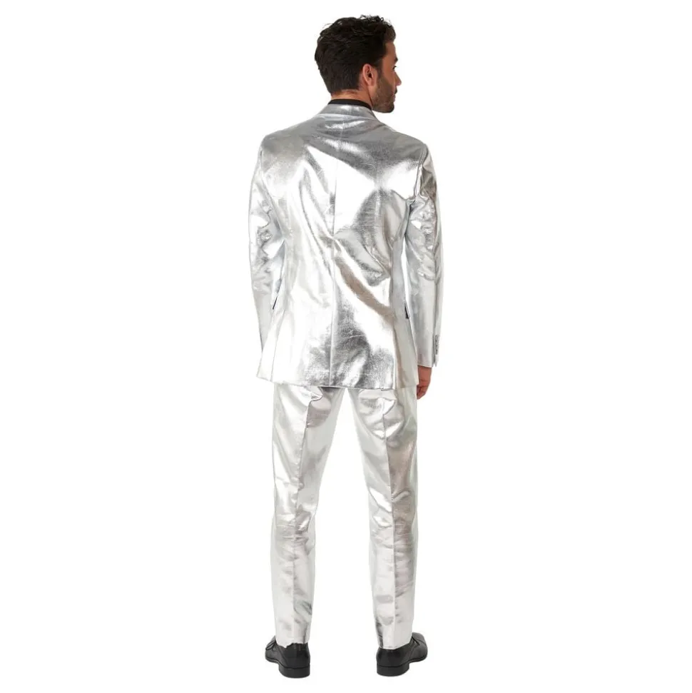 OppoSuits Shiny Silver Kostym