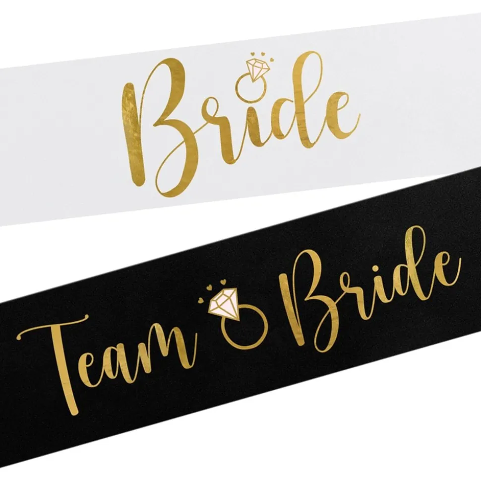 Ordensband Bride & Bride Squad Svart/Vit