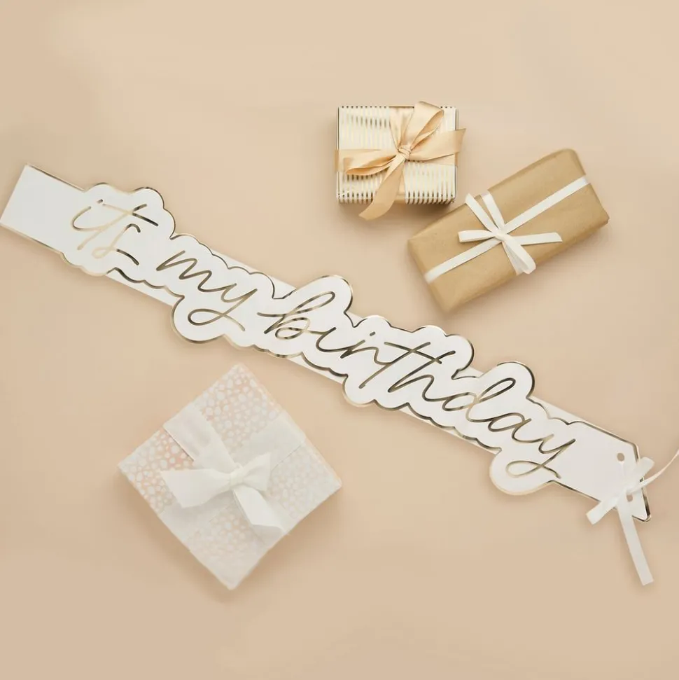 Ordensband It's My Birthday Guld