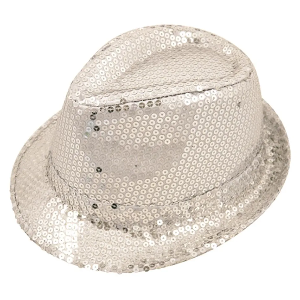 Paljetthatt Gangster Silver