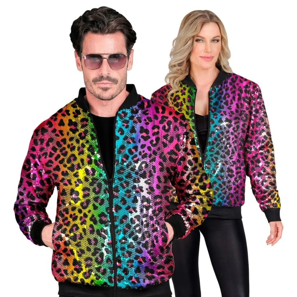 Paljettjacka Rainbow Leopard