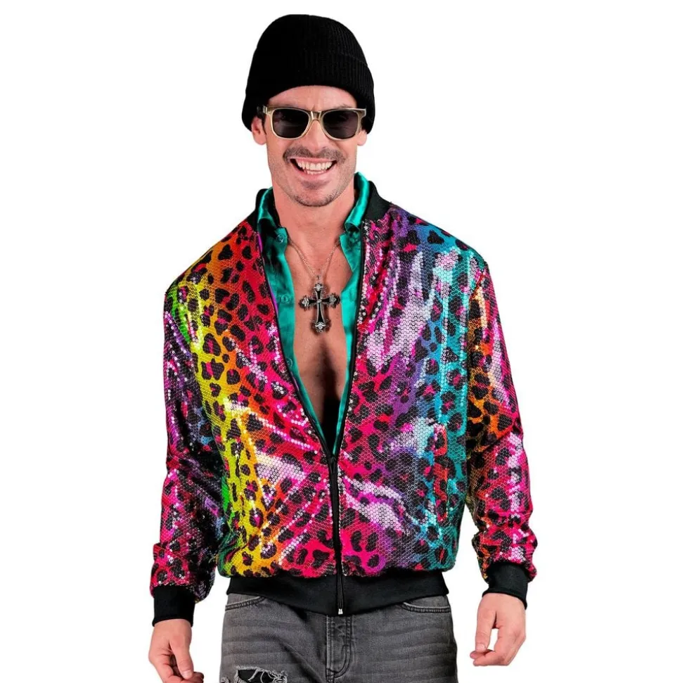 Paljettjacka Rainbow Leopard
