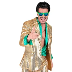Paljettkavaj Guld Herr
