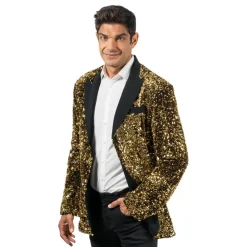 Paljettkavaj Herr Guld