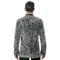 Paljettkavaj Herr Silver