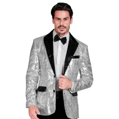 Paljettkavaj Herr Silver