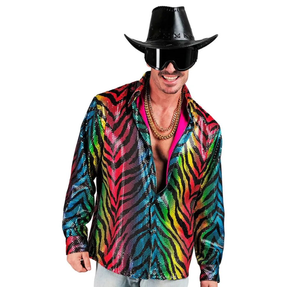 Paljettskjorta Herr Rainbow Tiger
