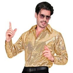 Paljettskjorta Herr Guld