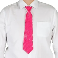 Paljettslips Neonrosa
