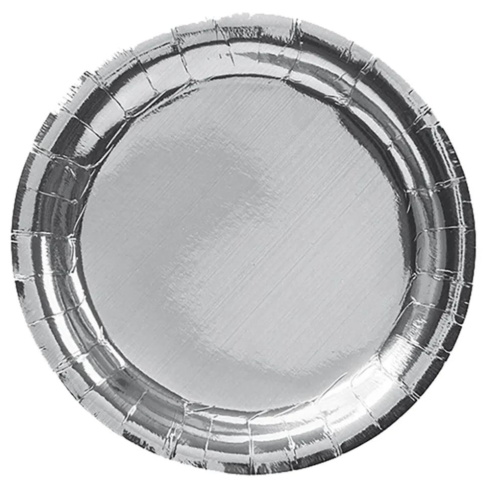 Pappersassietter Silver Metallic