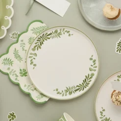 Pappersassietter Gröna Löv Botanic
