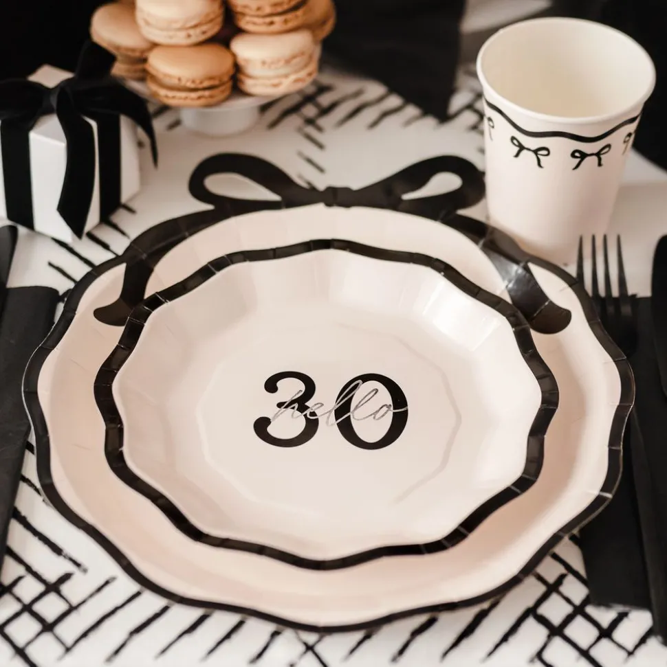 Pappersassietter Hello 30 Rosett
