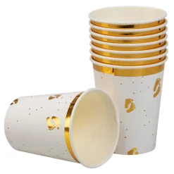 Pappersmuggar Bebisfötter Guld/Vit