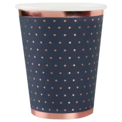 Pappersmuggar Prickiga Navy/Roséguld