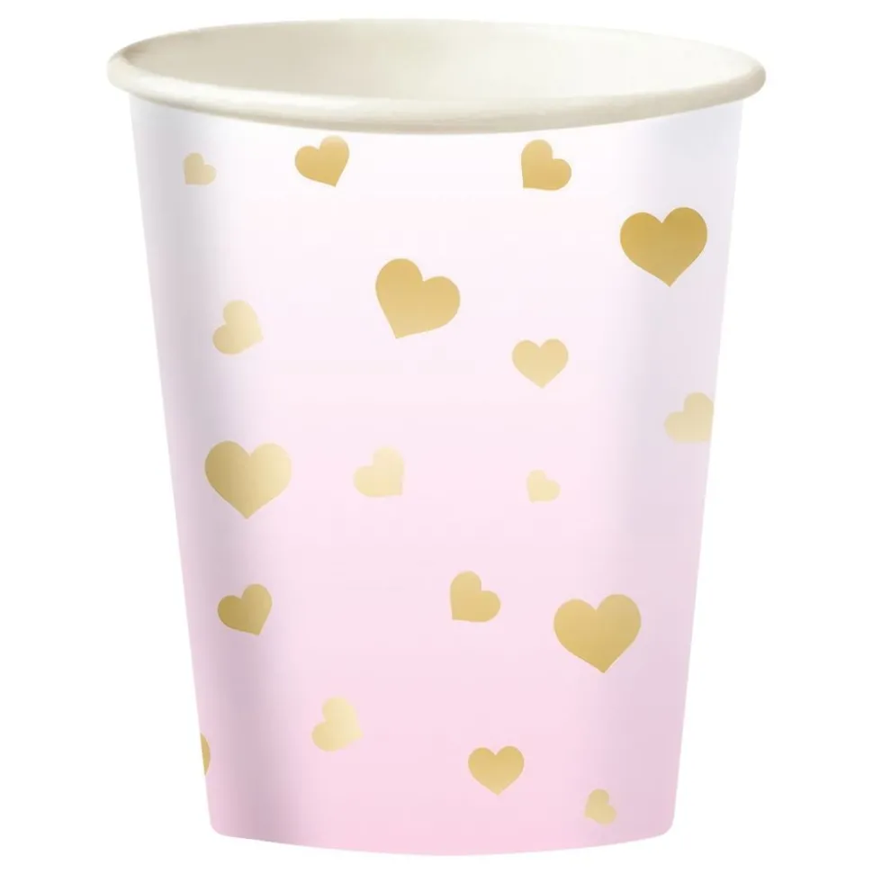 Pappersmuggar Rosa/Guld Ombre