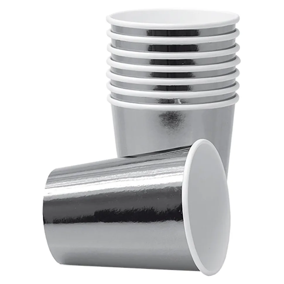 Pappersmuggar Silver Metallic