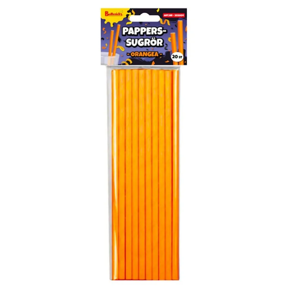 Papperssugrör Orange