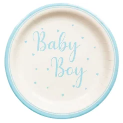 Papperstallrikar Baby Boy Ljusblå